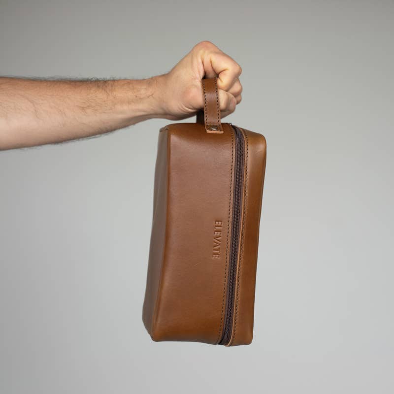 Elevate - Wholesale Toiletry Bag - Men's - Leather Doppler Kit6