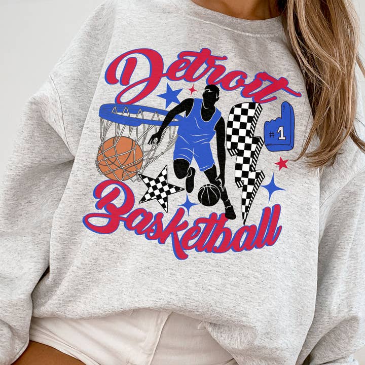 Vintage Detroit Pistons Retro Groovy Basketball Sweatshirt for wholesale by TheKingShirt