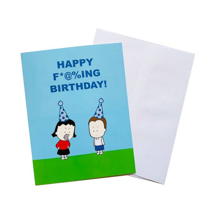 Tillykke med den f*@%ing fødselsdag! Kort for engroshandel hos Angry Little Girls