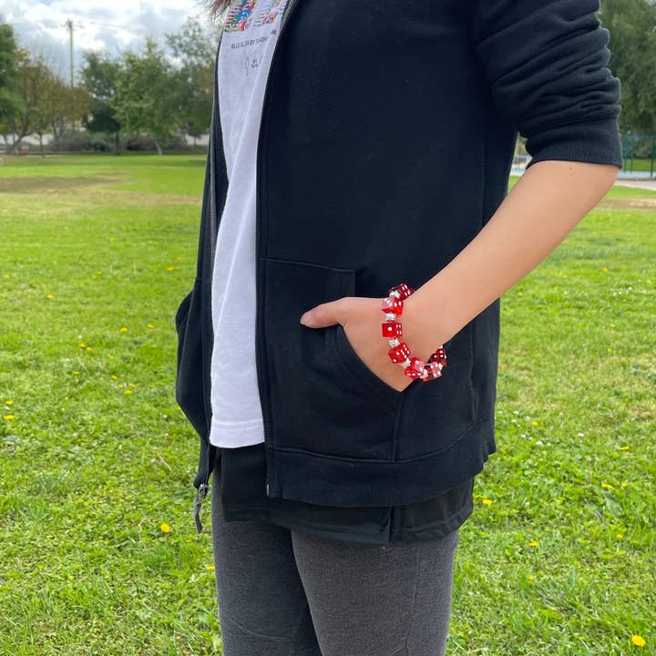 Fiona Accessories - Wholesale Beaded Bracelet - Dice Bunco Beaded Bracelet, Casino Game Night Gift Shop Idea10