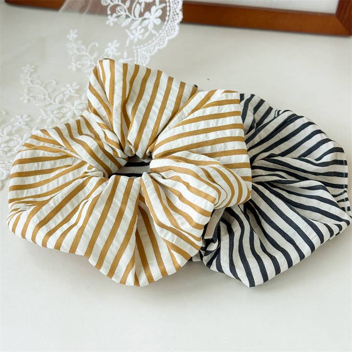 Summer Striped Fabric Hair Tie Retro Forest Style_CWAHA0751 for wholesale by ACCITY