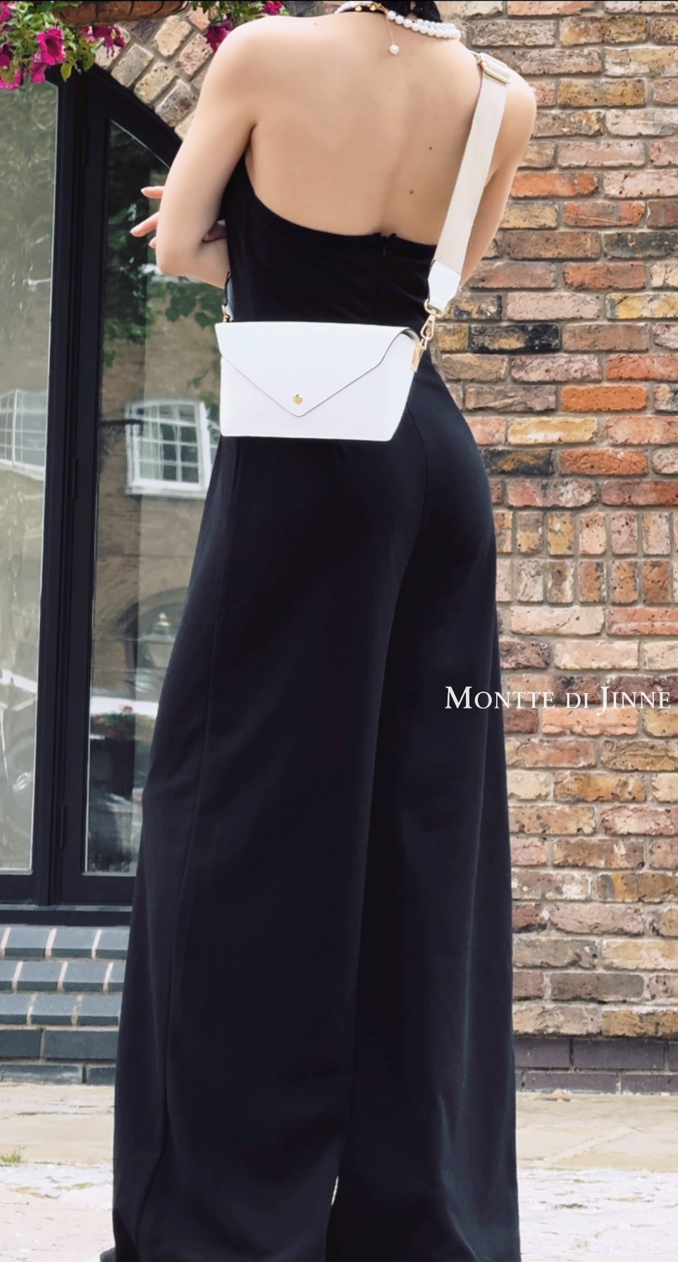 MONTTE DI JINNE - Vente Sac à bandoulière – femme - Sac bandoulière en cuir italien élégant avec sangle en toile17