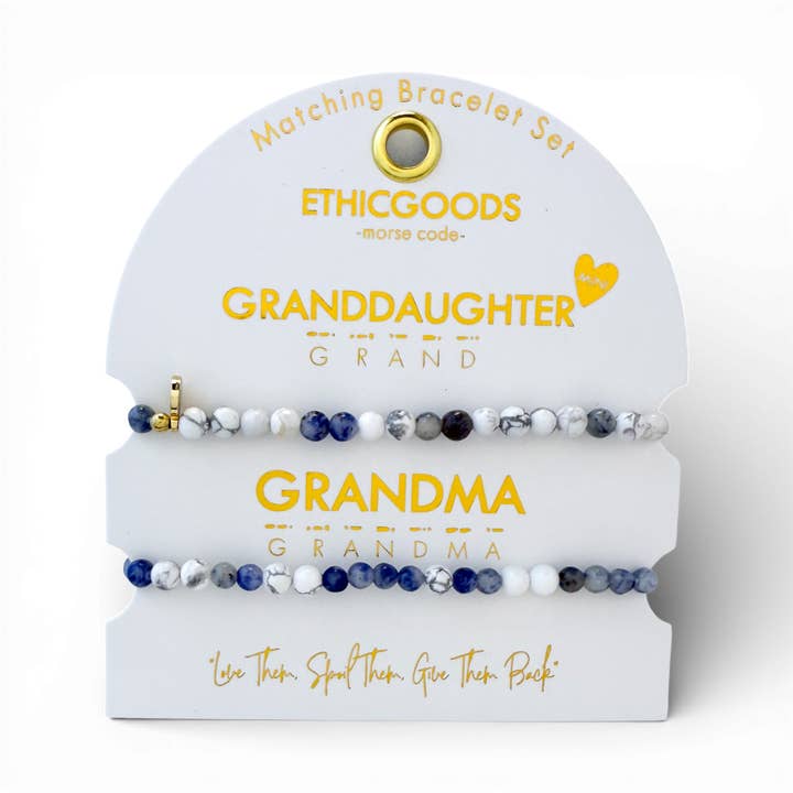 Morse Code Matching Set | GRANDMA & MINI GRANDDAUGHTER for wholesale by ETHICGOODS