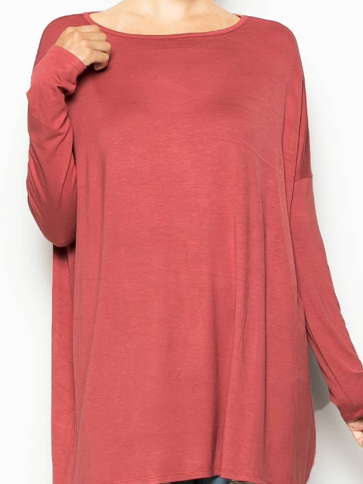 A.gain – wholesale Tunic – Women’s – 10130L07 Heavy Weight Rayon Jersey Long Sleeve Top1