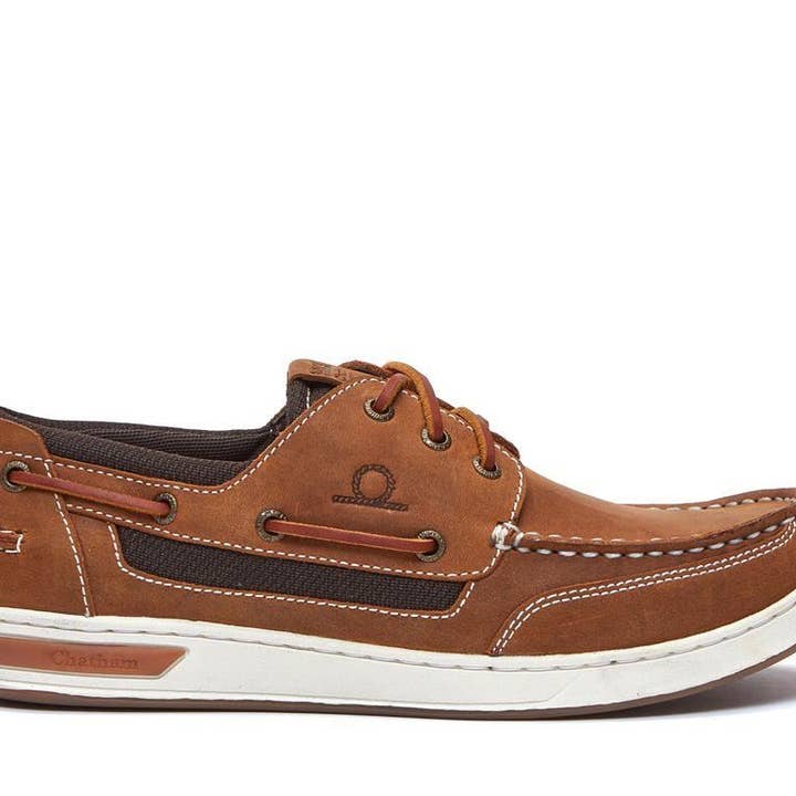 Chatham Men's Buton G2 Boat Shoe in 3 Color Options 6 to 12 for wholesale by Brooklyn Big & Tall