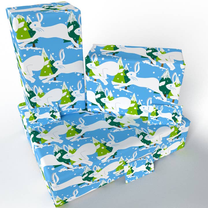 Re-wrapped – wholesale Omslagspapper – Julhare presentpapper • Miljövänligt