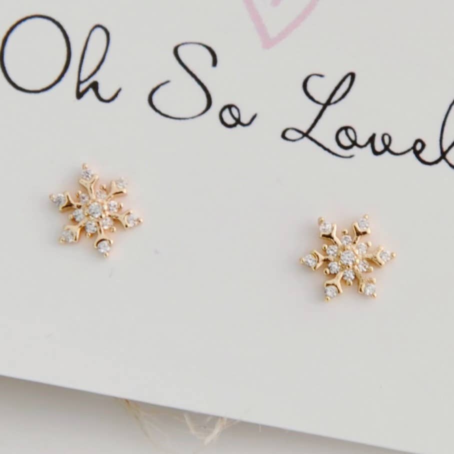 Oh So Lovely - Wholesale Stud/Post Earrings - Winnie Snowflake Stud Earrings1