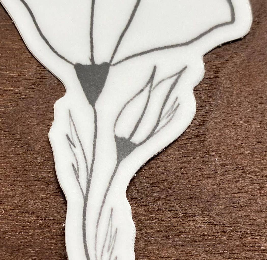 Beth Ann Erickson Designs - Wholesale Sticker - California Poppy Sticker, Flower Stickers for Water Bottle9