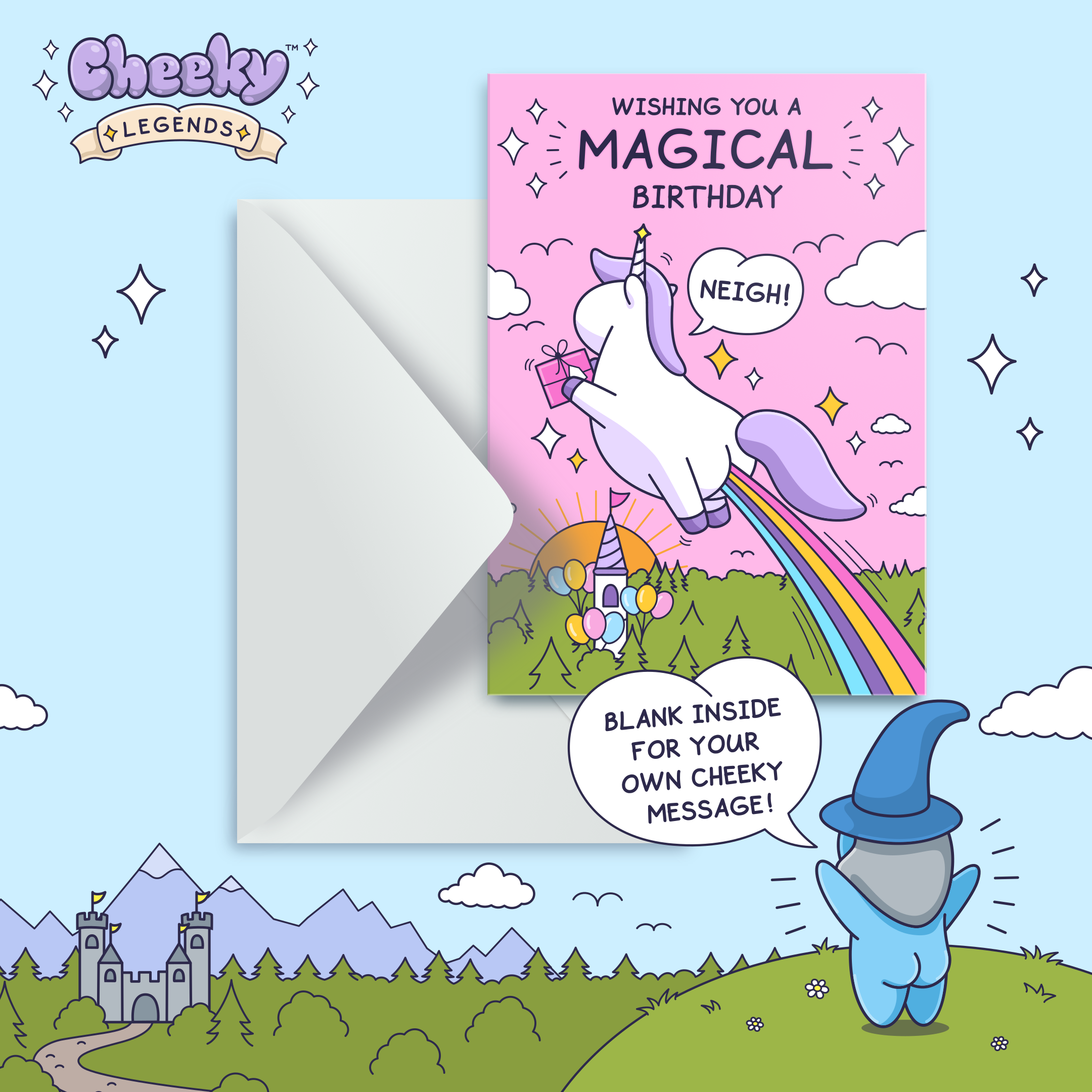 Cheeky Legends - Wholesale Birthday Card - Cute Birthday Card For Girl - Magic Unicorn Rainbow5