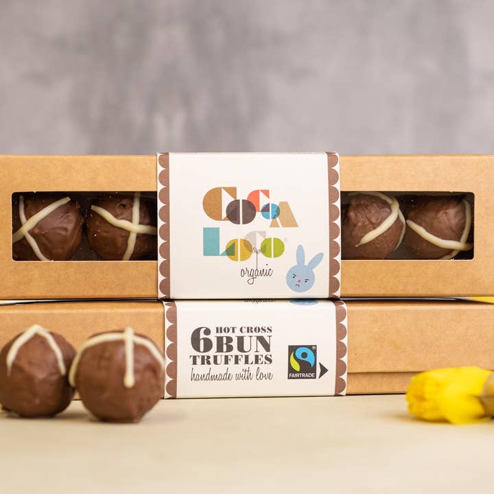 Hot Cross Bun Truffles – 6 x 100g for wholesale by Cocoa Loco