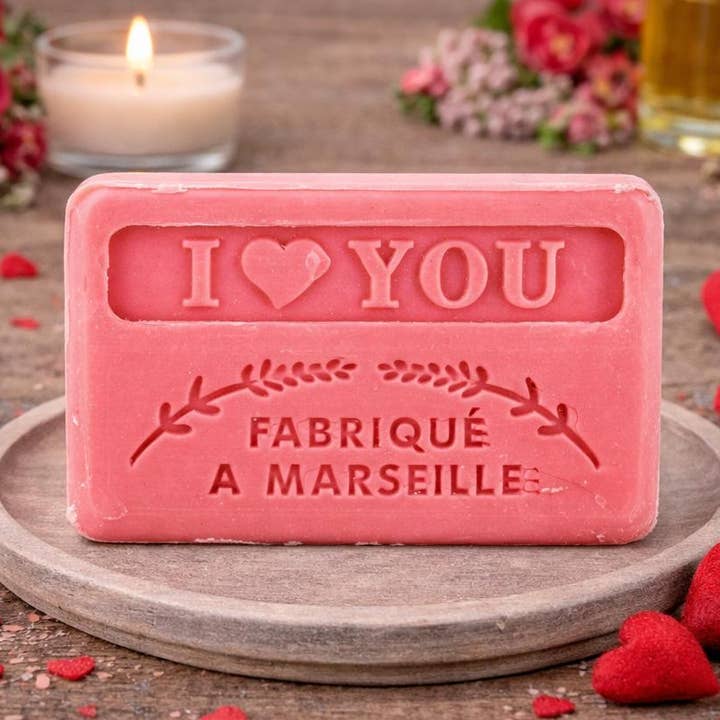 125g I Love You Groothandel Franse zeep voor wholesale door French Soap Wholesale