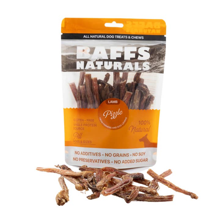 All-Natural Premium Lamb Pizzle Dog Chews (8oz Bag) for wholesale by Jojo Modern Pets