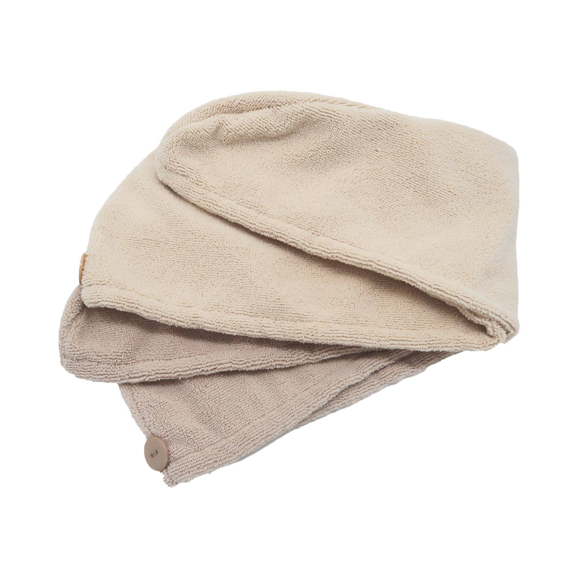 Danielle Creations – wholesale Hair towel/wrap – Danielle Creations Hair Turban Twin Pack - Grey & Cream1