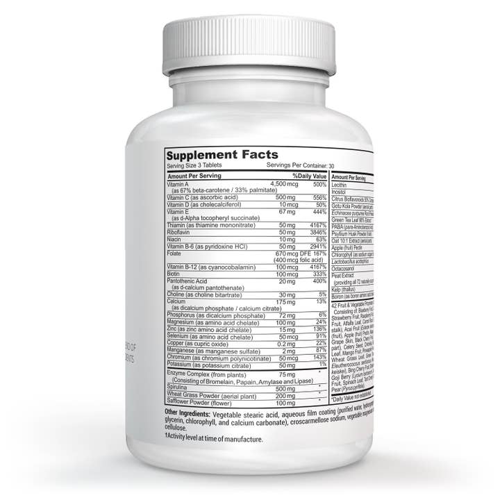 DAILY DEFENSE - Wholesale Oral Supplement/Vitamin - MULTIVITAMIN FORMULA 42 Fruit & Vegetable & Enzymes Blend