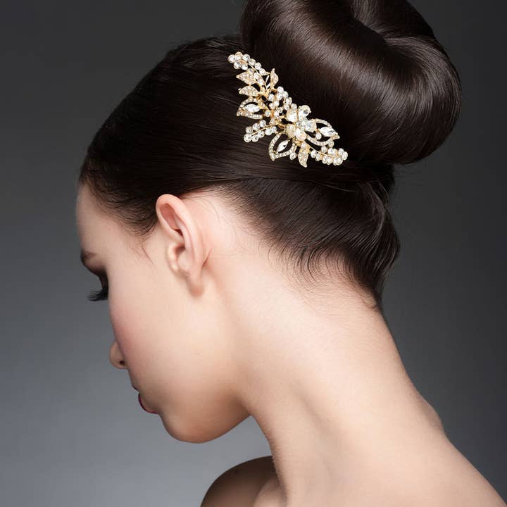 Rhinestone Embellished Flower Center Branch Hair Comb and other Purchase Wholesale ballonnerie. Free Returns & Net 60 Terms on Faire trending on Faire.