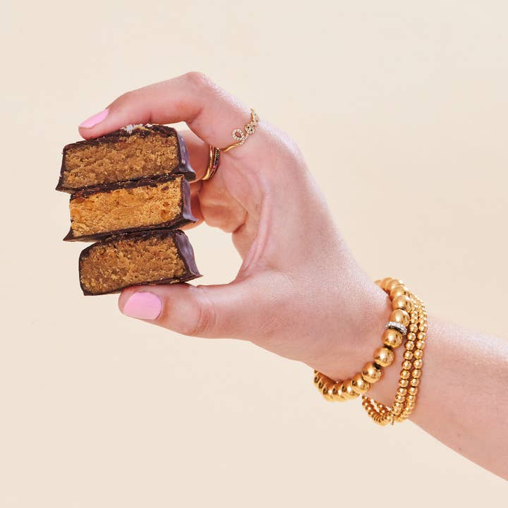 French Squirrel - Vente Barres de céréales - Bouchées Protéinées au Beurre de Cacahuète et Chocolat Berets (8 PACK)3