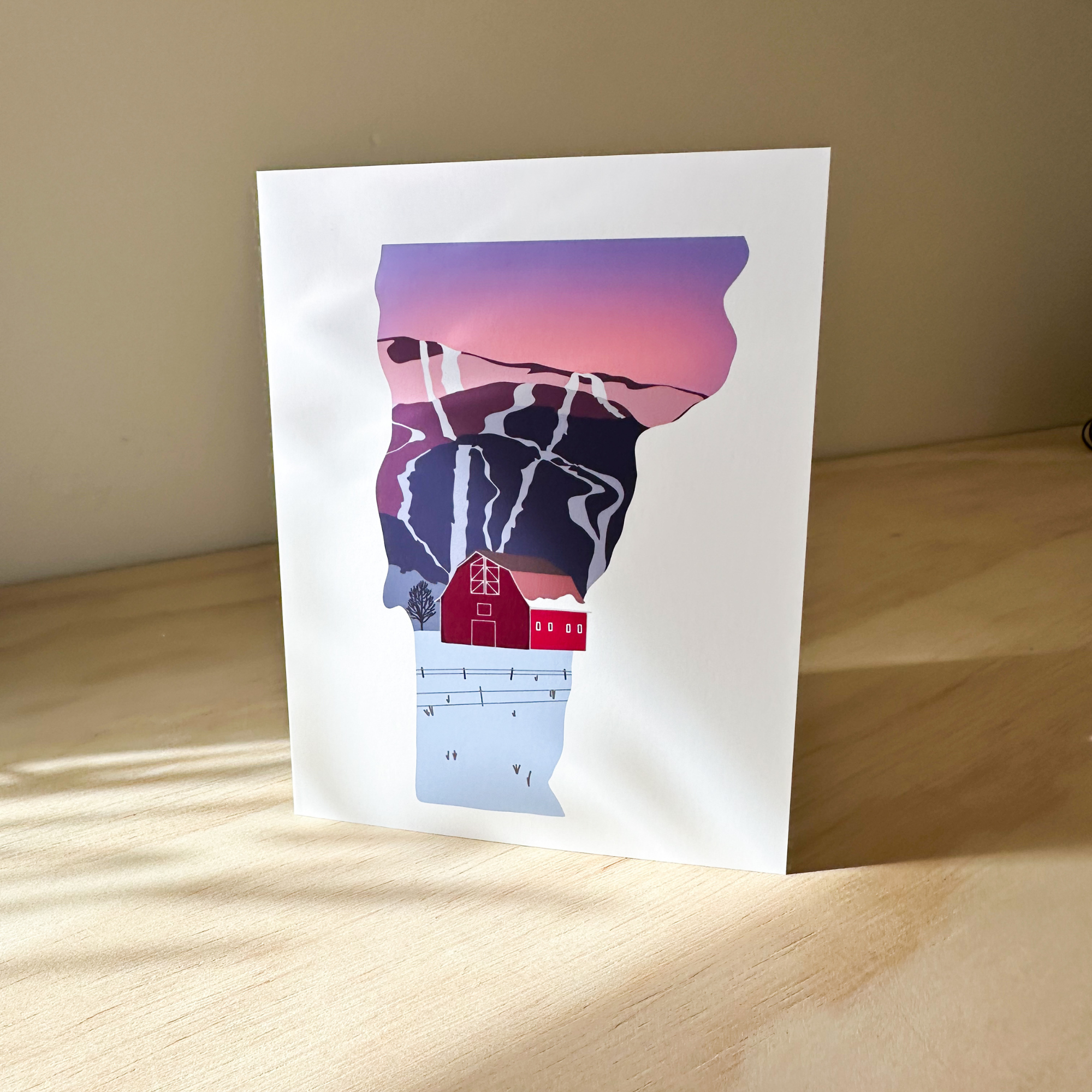 Hi From Studio - Wholesale Everyday Greeting Card - Vermont Winter Greeting Card 1