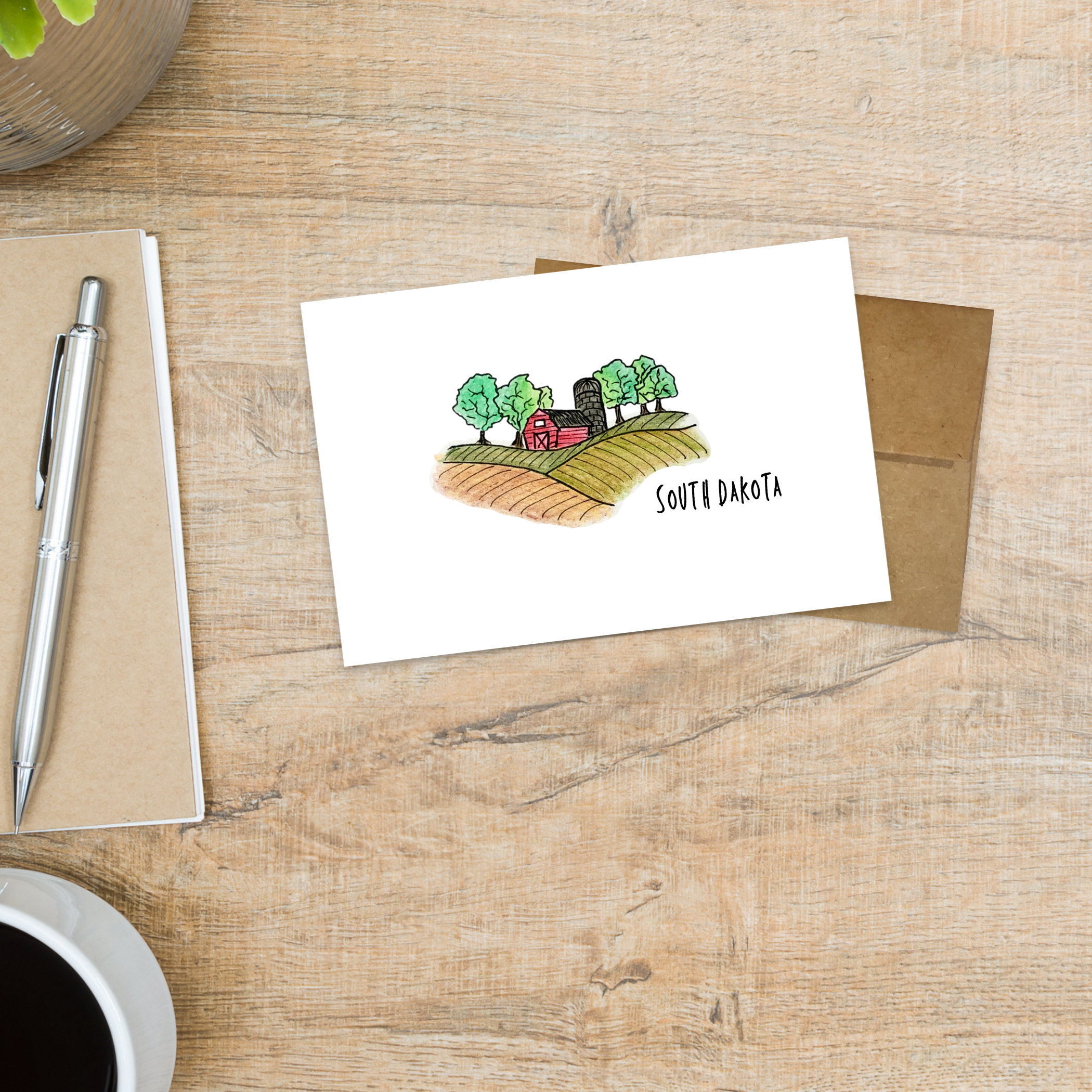 Kevin & Kaia – Cartão de saudação diária por atacado – Fazenda Dakota do Sul - Cartão de Saudação3