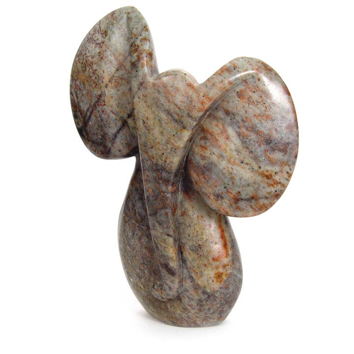 Abstract Stone Elephant - 7" for wholesale by Mbare Home + Gift