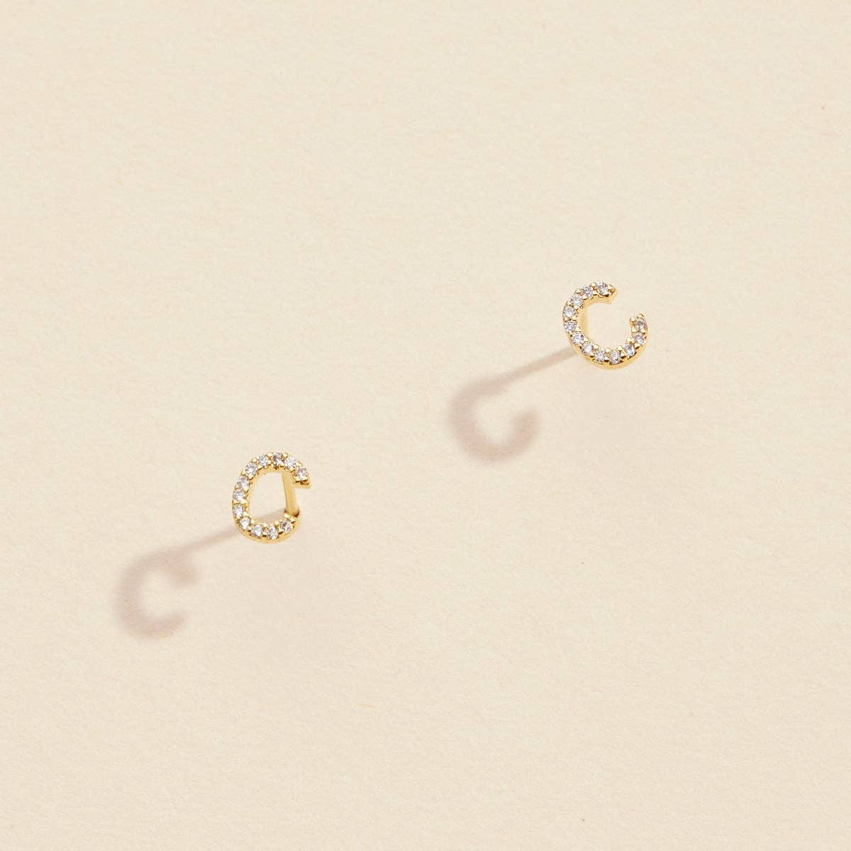 Lilla Haven - Wholesale Stud/Post Earrings - Initial Letter Stud Earrings – 12 Pack Bundle in Gold or Silver6