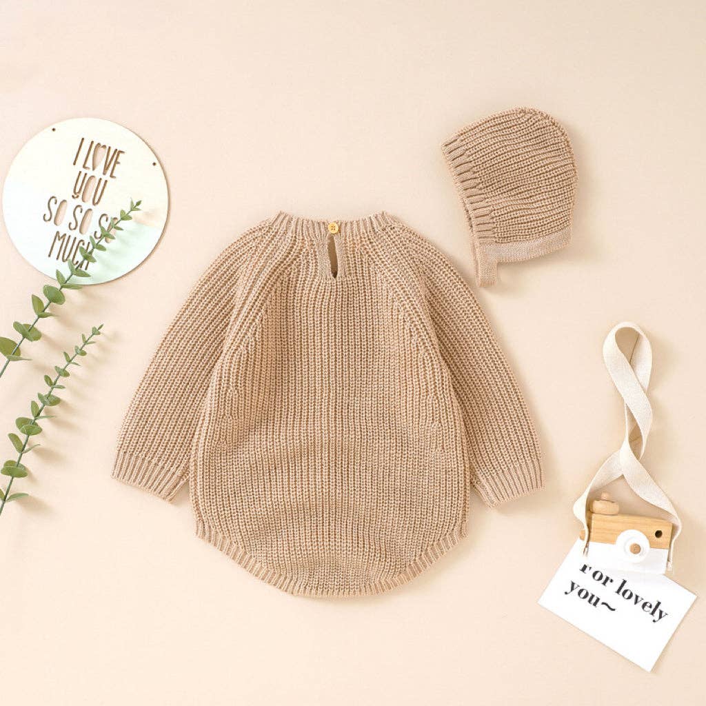 MyKids-USA® - Wholesale Bodysuit (Non-Footed) - Baby - Baby Solid Color Long Sleeve Knitted Woolen bodysuit3