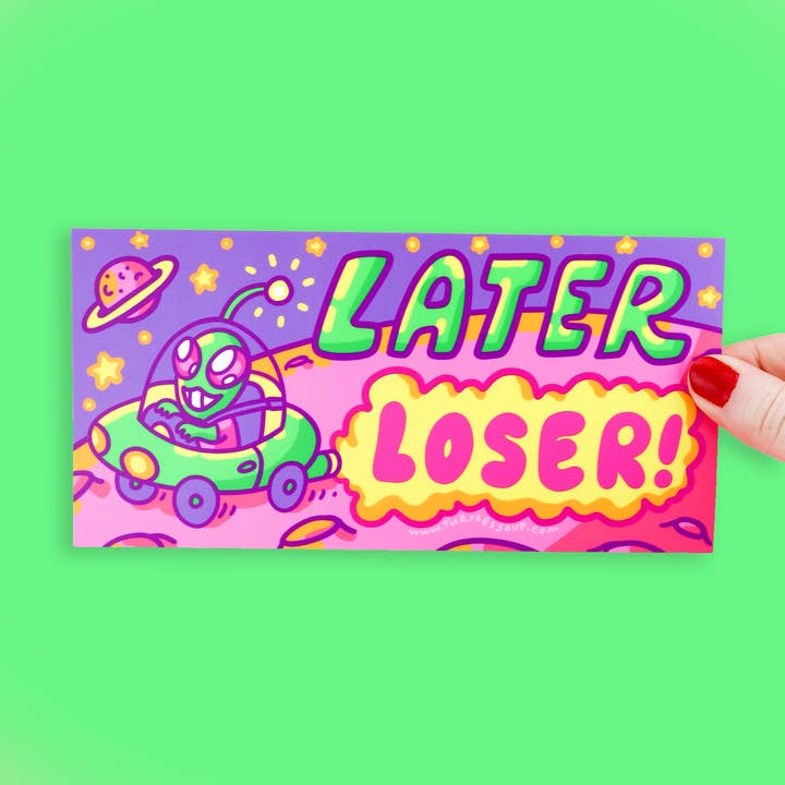 Later Loser Alien UFO grappige vinylbumpersticker voor auto's voor wholesale door Turtle's Soup
