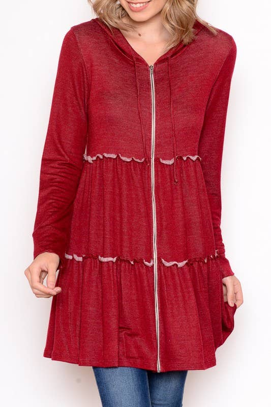 Chris & Carol Apparel – Engroshandel Tunika - Dame – plus størrelse strik hættetrøje tunika9