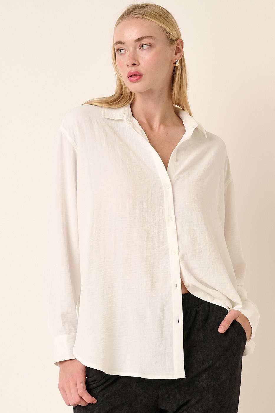 mittoshop - Wholesale Button Down Shirt - Women's - AIRFLOW BUTTON DOWN LONG SLEEVE SHIRT13