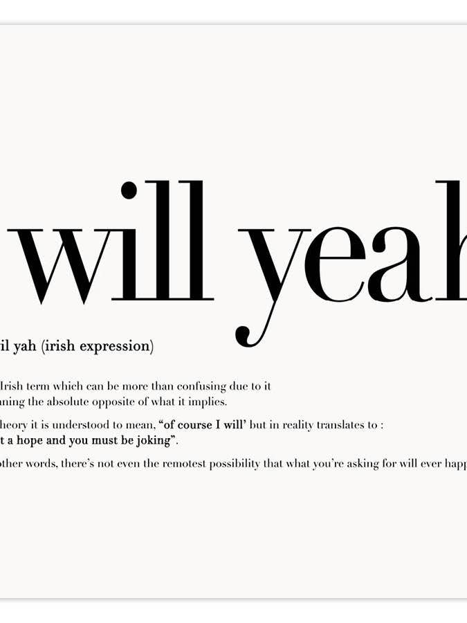 I will yeah pour la vente par Dusty Boy Designs