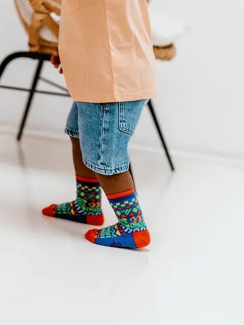 Olisha socks - Wholesale Socks - Kids - Sema (kids) Princess blue - Organic Cotton Socks1