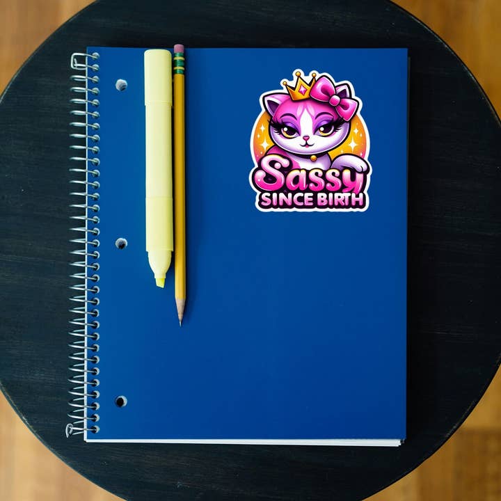 ADH Sticker Shop - Wholesale Sticker - Cartoon Diva Cat Sassy Vinyl Sticker for Tumbler & Laptop