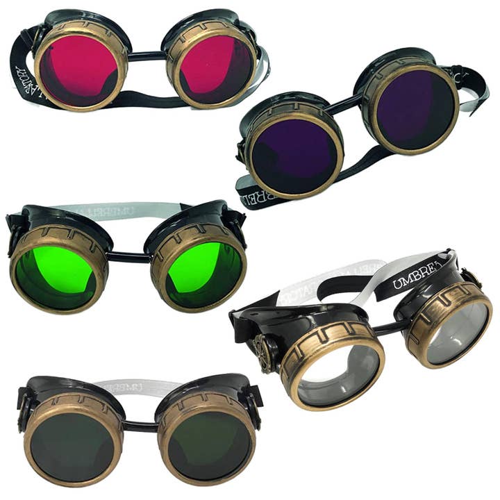 Vintage Aviator Goggles pilot costume accessory for wholesale by UMBRELLALABORATORY