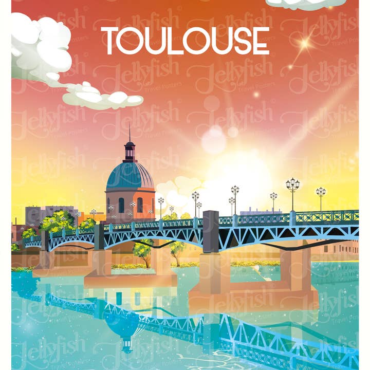 City poster TOULOUSE for wholesale by jellyfish-travelposter