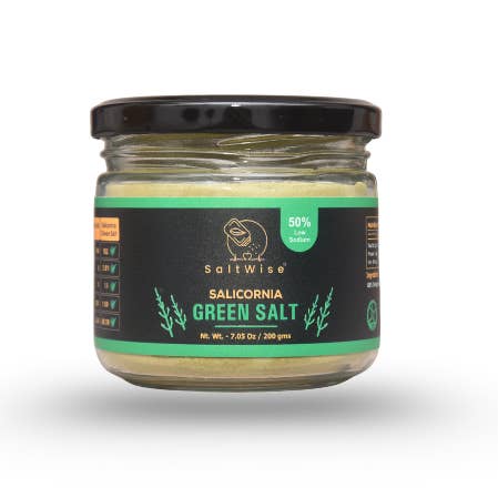 Salicornia Green Salt –Gourmet Chef’s Jar, Low Sodium (200g) for wholesale by SaltWise
