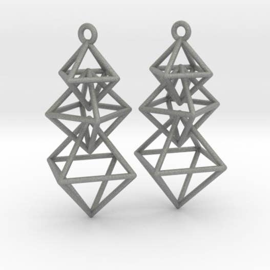 Pendientes Octaedra colgantes para venta al por mayor de Hanusa Design