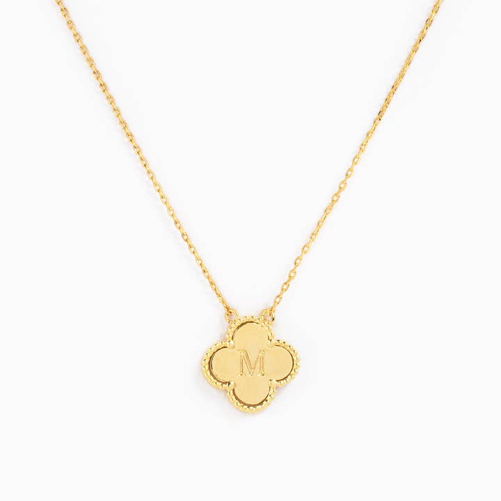 Sessori - Wholesale Pendant/Charm Necklace - Clover Letter Initial Pendant Necklace9