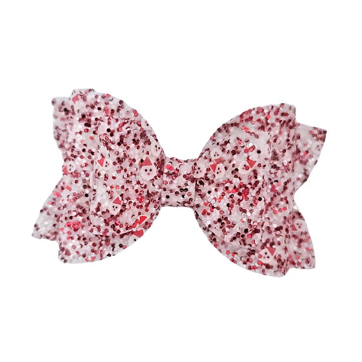 Lazo para el pelo Remi, lazo apilado, purpurina de Papá Noel para venta al por mayor de Caylee & Co