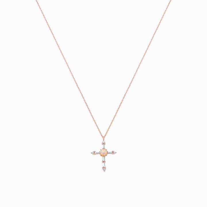 Bearfruit Jewelry - Wholesale Pendant/Charm Necklace - Opal Cross Necklace3