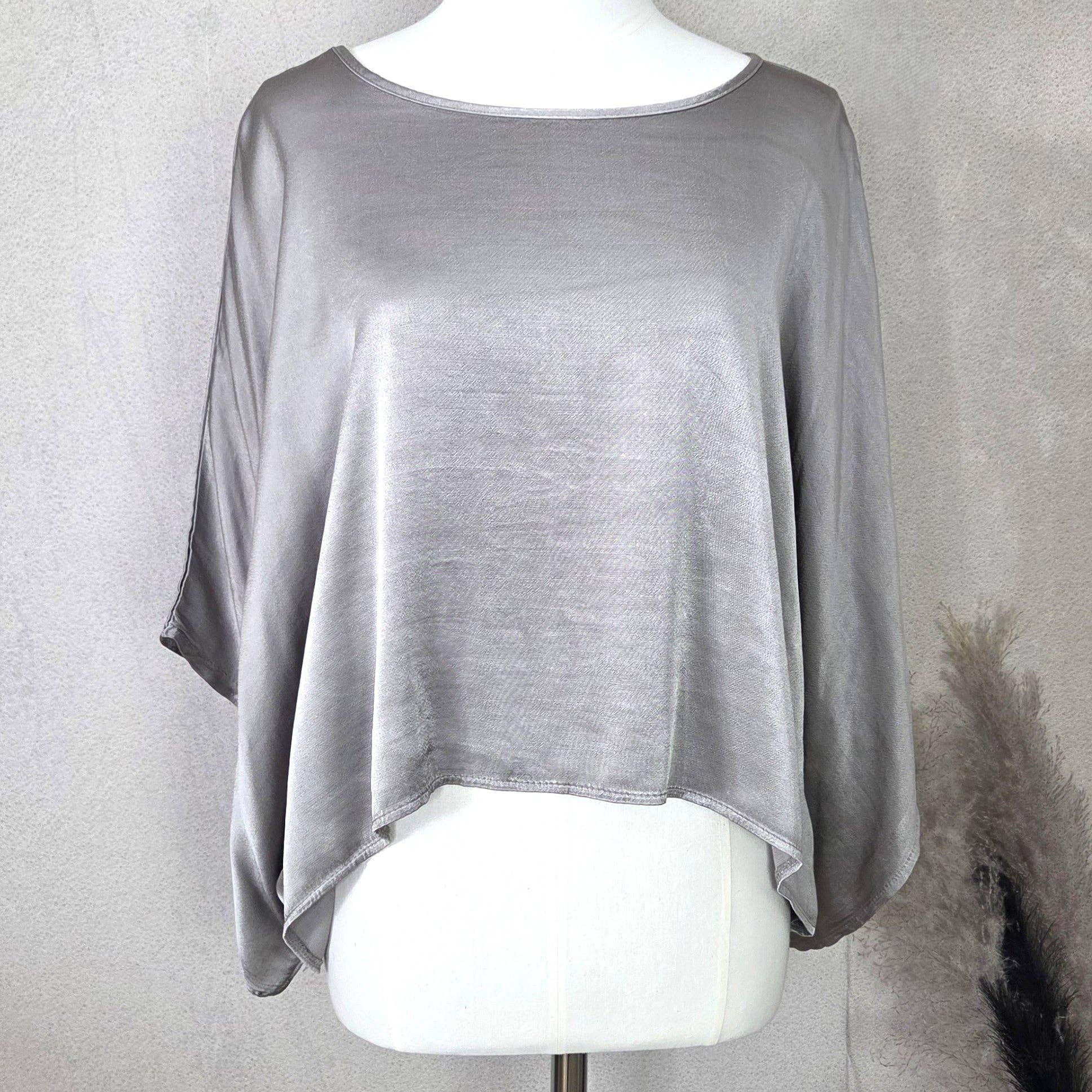 Tempest Designs – wholesale Blouse – Women’s – Short satin batwing style boxy top4