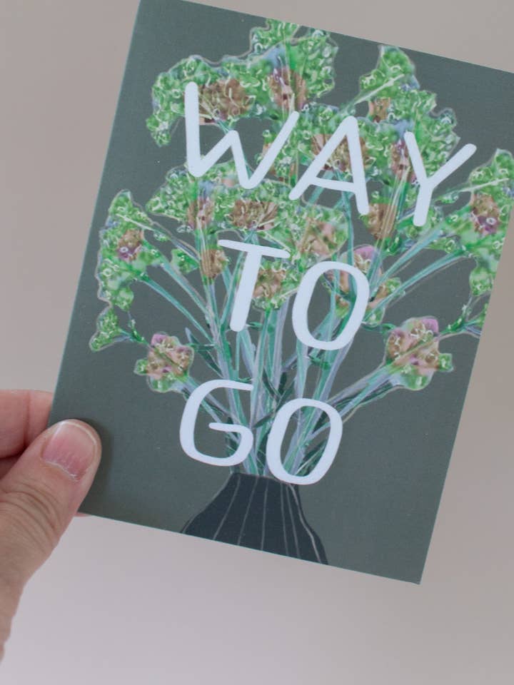 Carte de notes Way To Go pour la vente par Gather Goods Co - Cards, Coasters, Tea Towels, Art, Mugs