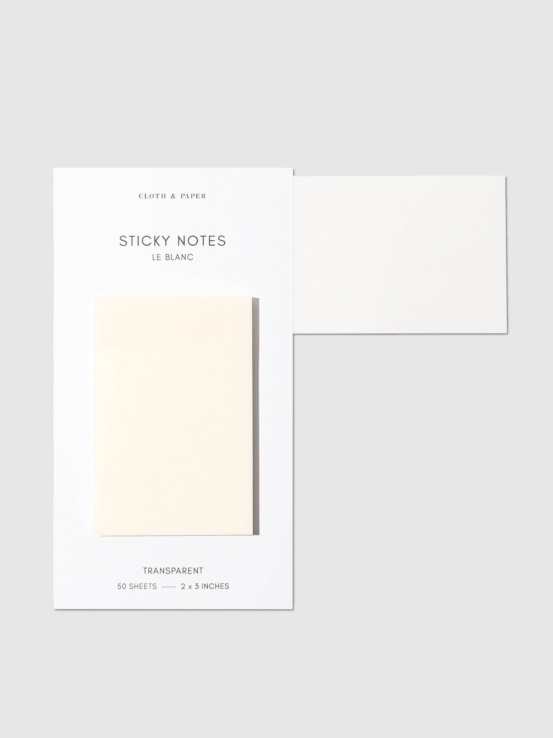 Blanc Note adesive rettangolari trasparenti | Le Blanc | 2x3 in vendita all'ingrosso su Faire1