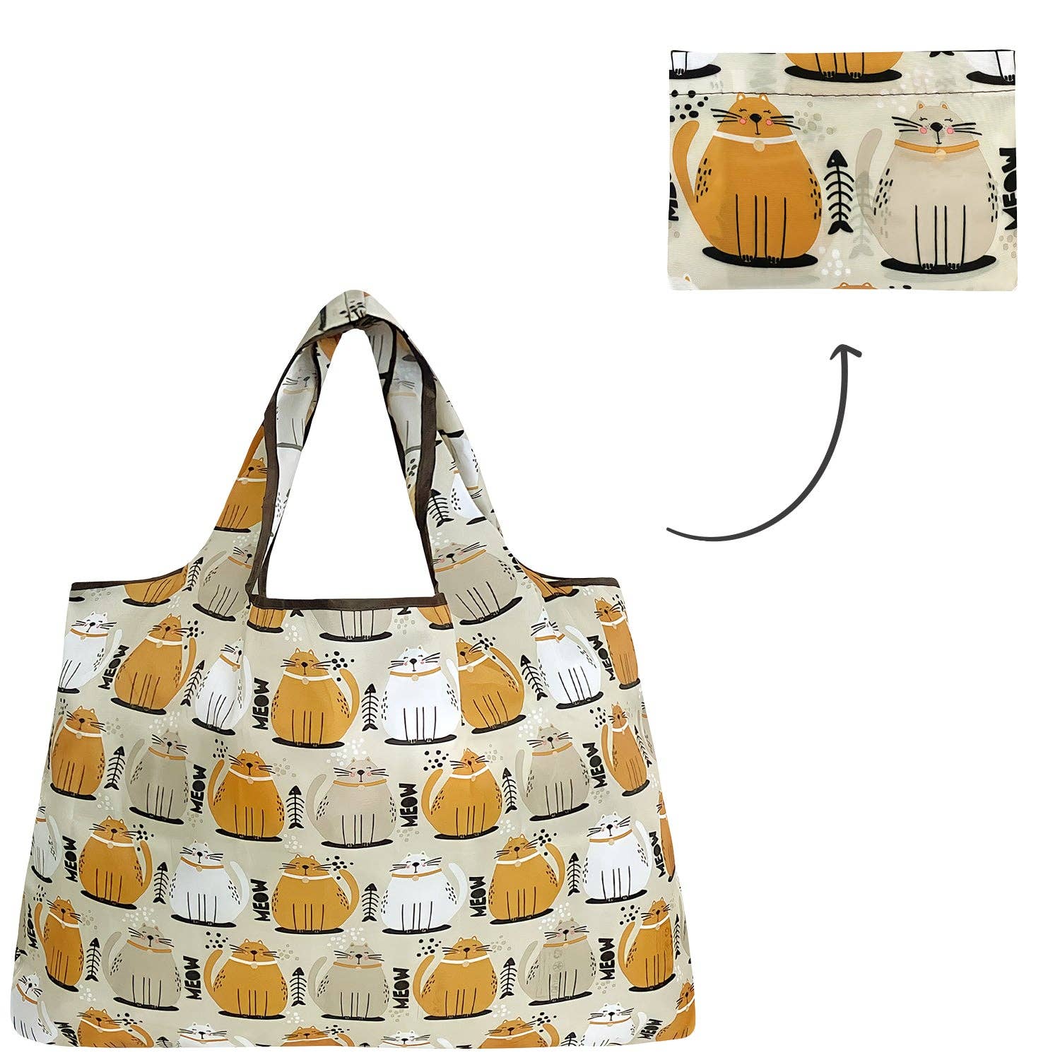 Wrapables.com - Vente Sacs de course/à provisions - Grand sac à provisions réutilisable en nylon écologique Wrapables4