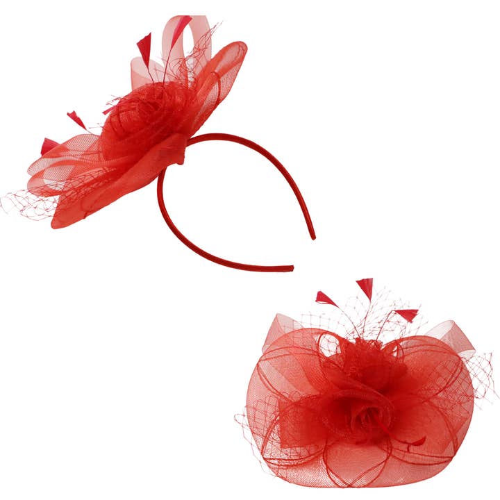 Fascinator Disk Netted Flower stor for engroshandel hos Alba Wholesale