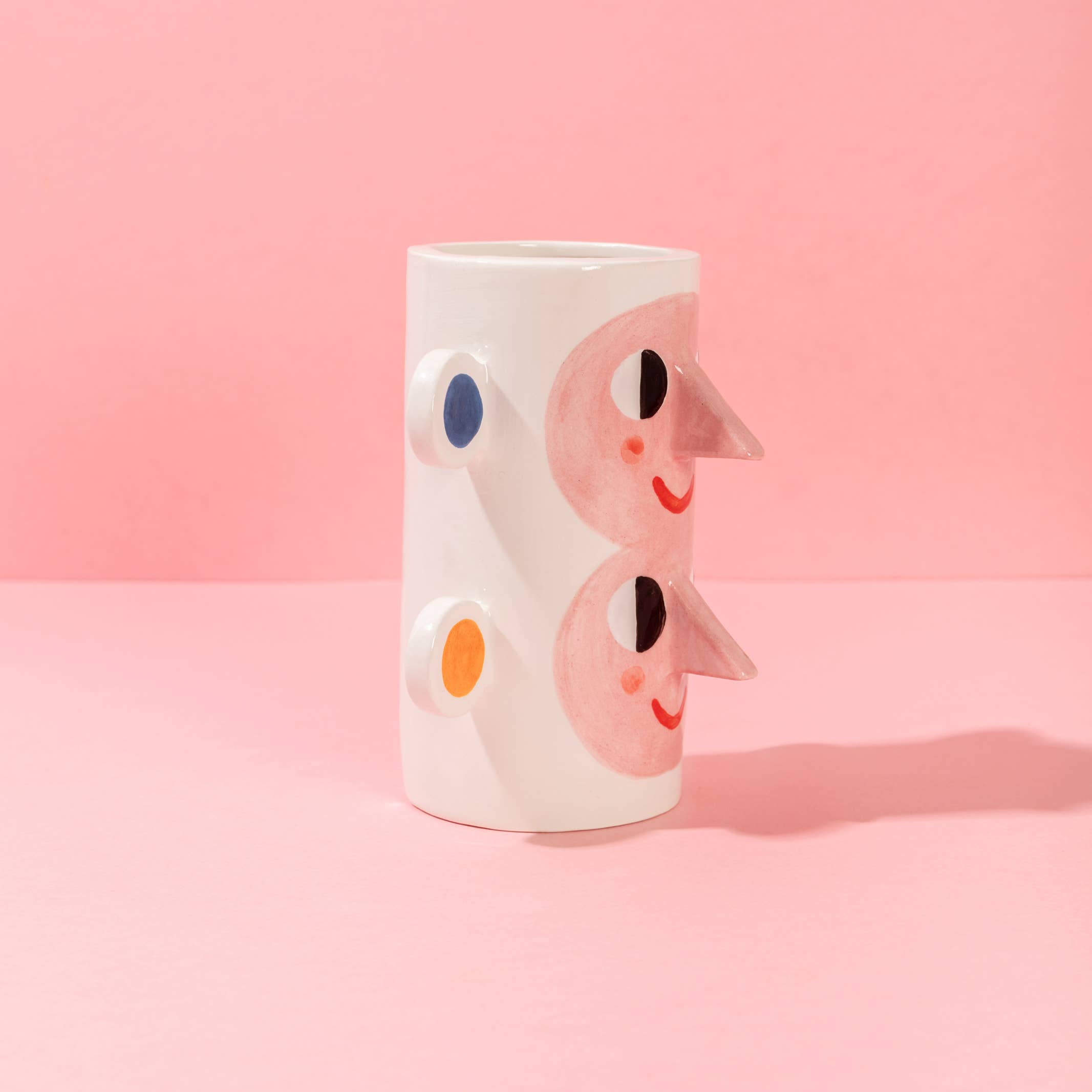 Ana Seixas - Wholesale Vase - Double Face with Orange & Blue Ears / Ceramic Vase1