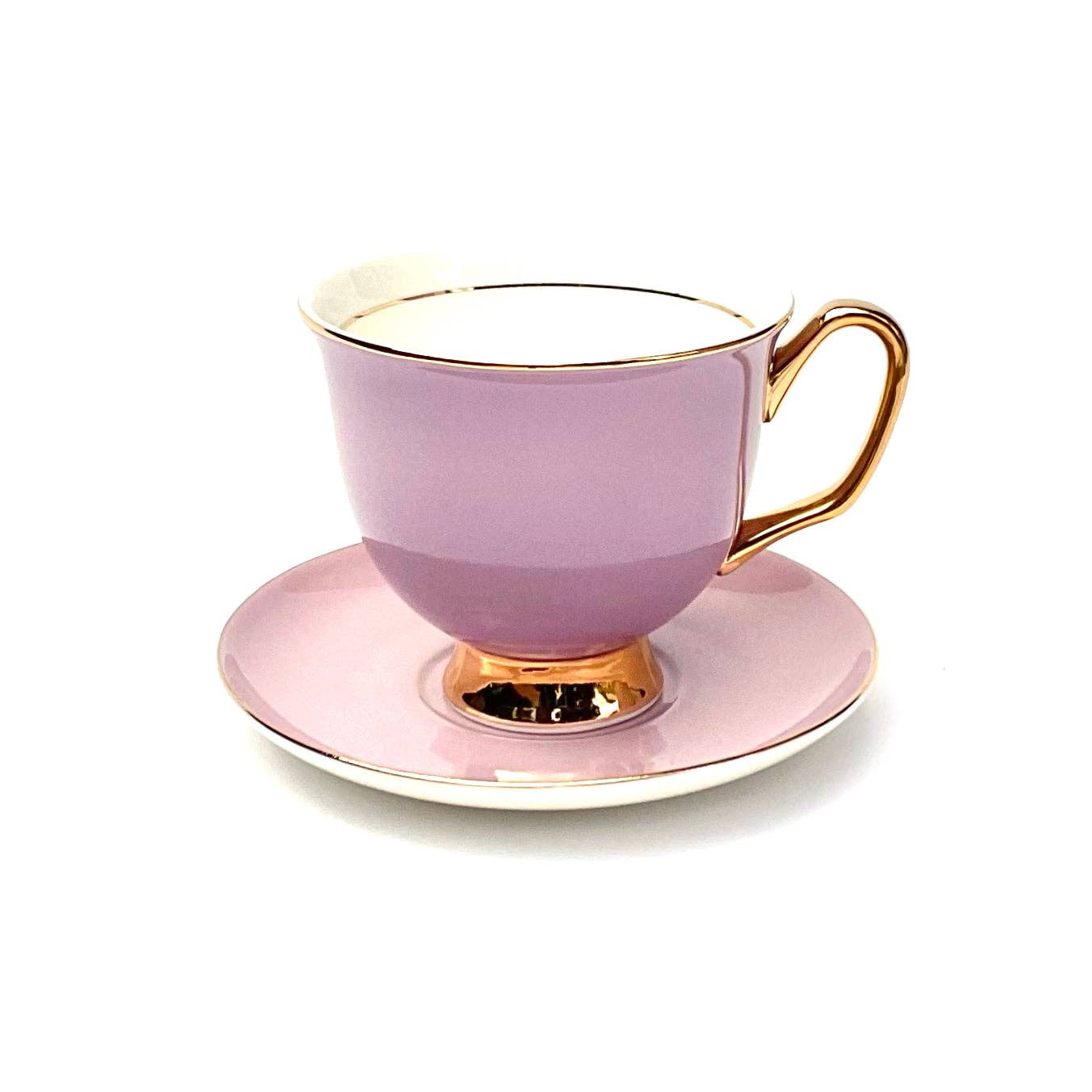 LyndalT - Wholesale Coffee/Tea Cup - XL Lavender Teacup and Saucer - 375mL