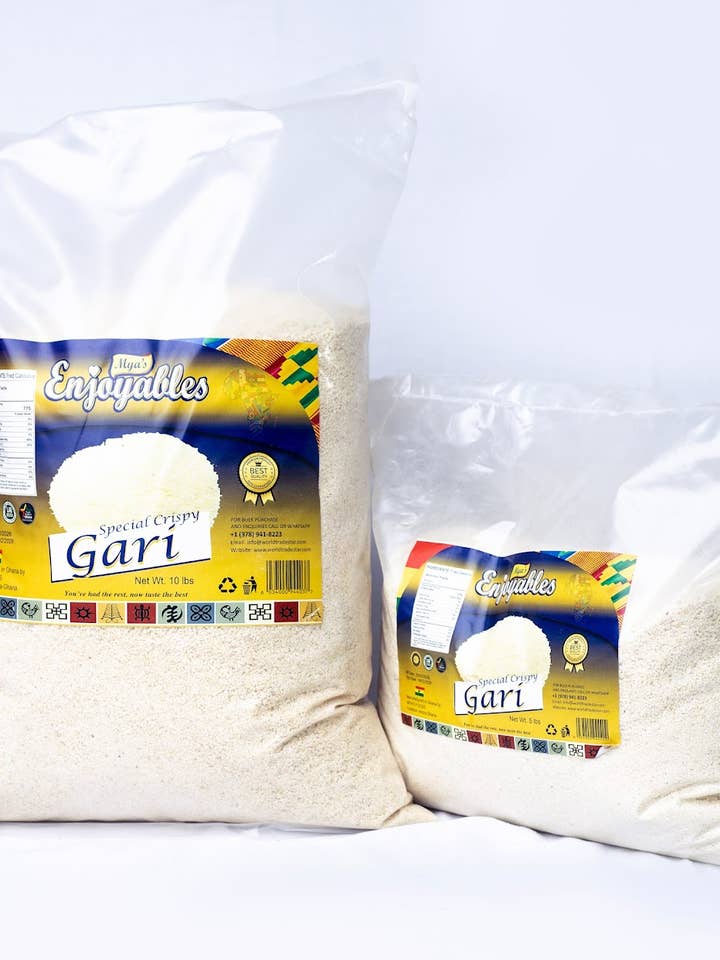 Cassava Flakes (Gari) for wholesale by Mya's Enjoyables