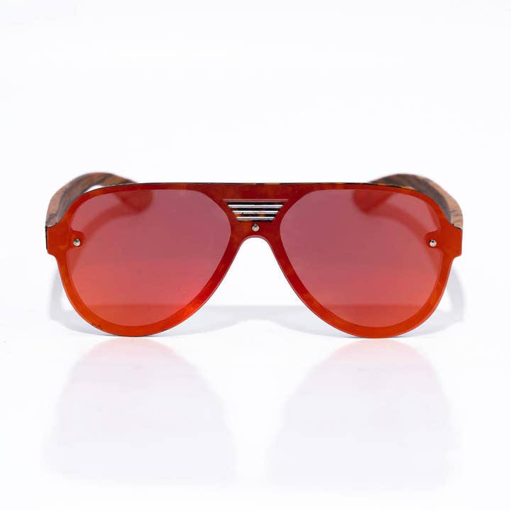 Amber Orange aviator reflectoren voor zonnebrillen, uniseks voor wholesale door Tribal Eyes