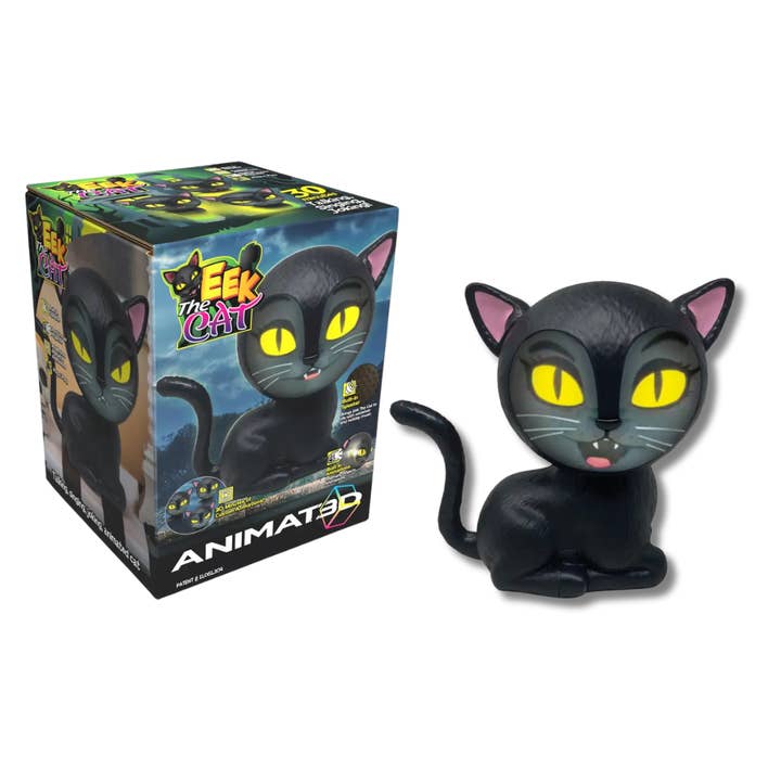 Mindscope Eek The Cat Talking Animated Black Cat for wholesale by Mindscope Products