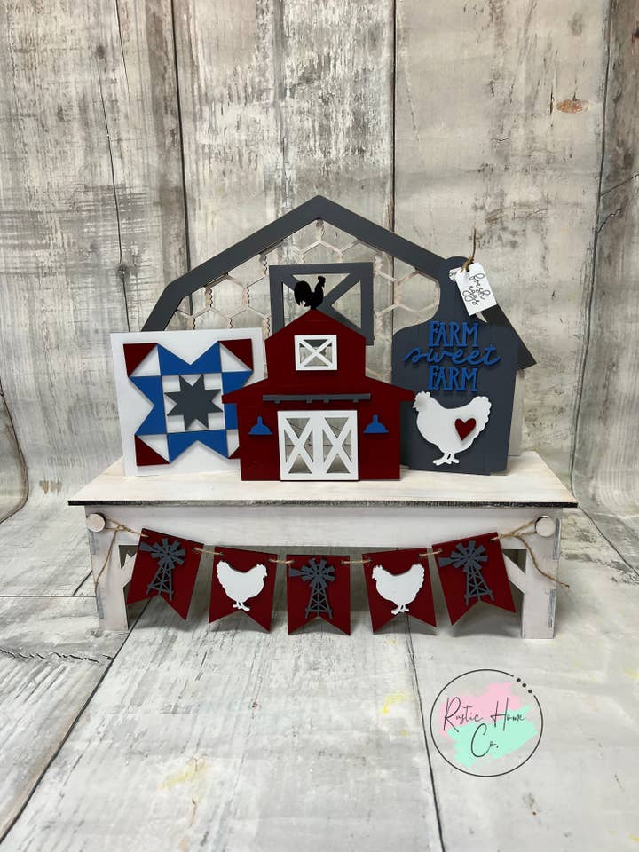 Farmhouse Barn Interchangable Kit for benches for wholesale by Rustic Home Co LLC