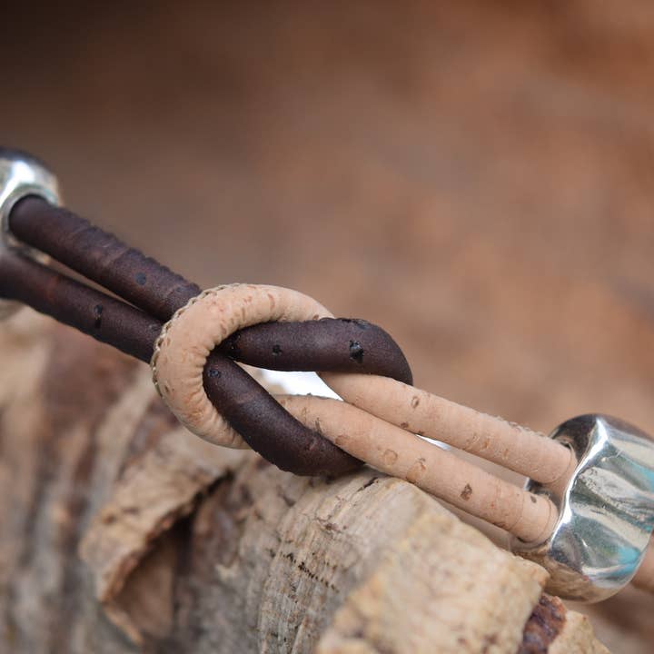 Pulseira de nó de marinheiro em cortiça por atacado de Cork Tree Designs